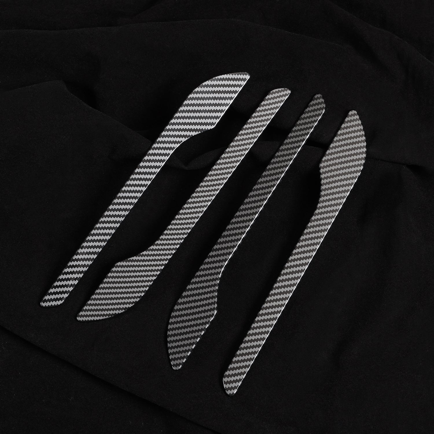 MEWANT 4 Stück/Set EchtKohlefaser-Türgriffe für Tesla Model 3 Highland 2017-2024 / Model Y 2020-2023