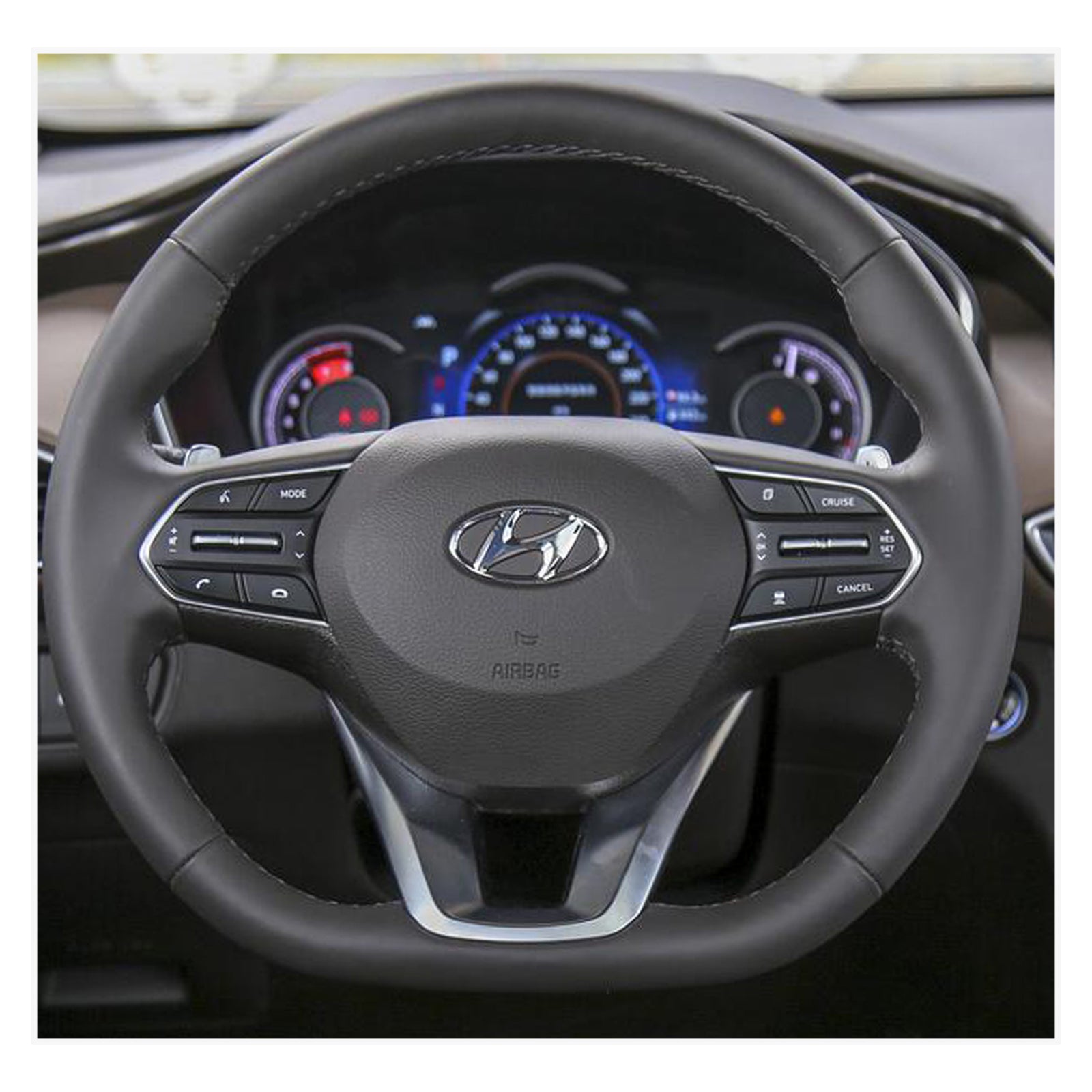 MEWANT Steering Wheel Cover for Hyundai Santa Fe IV 2018-2023