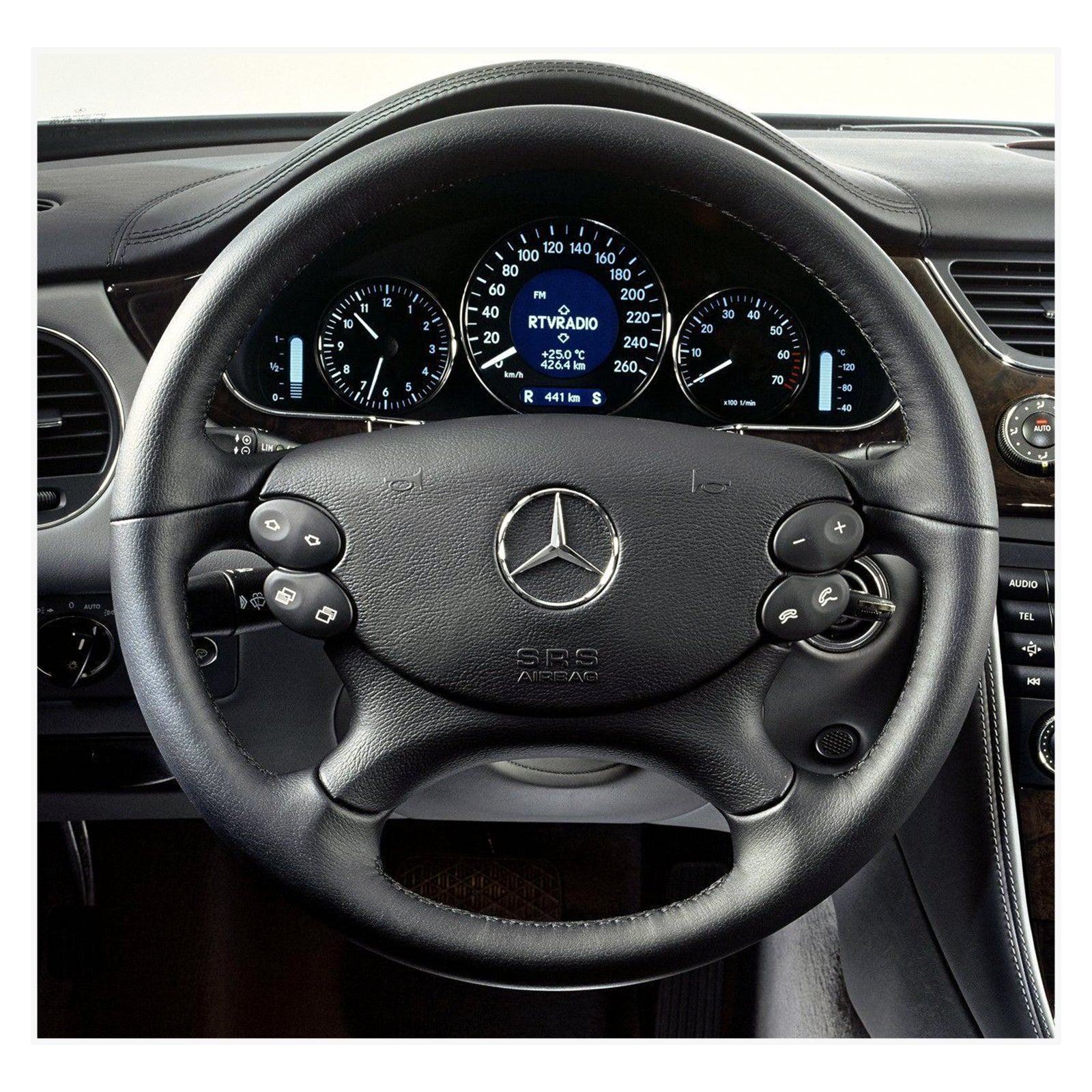 MEWANT Steering Wheel Cover for E-Class W211 / CLK-Class C209 / CLS-Class C219 / G-Class W463 / SL-Class R230 2003-2008