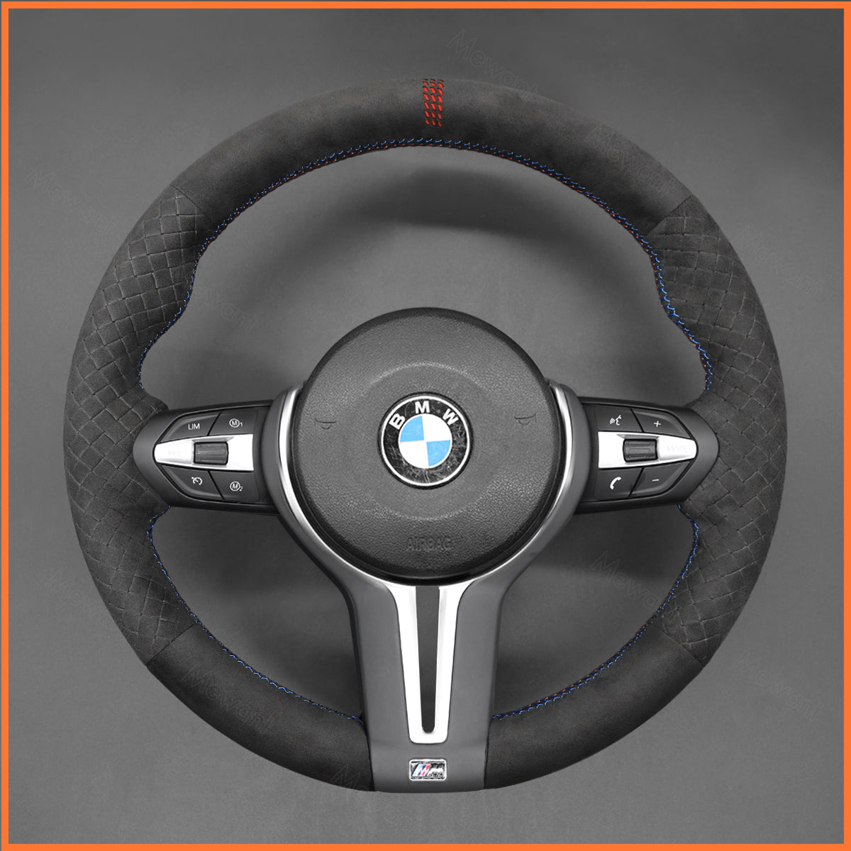 MEWANT steering wheel cover for BMW M2 M3 M4 M5 M6 X5 X6