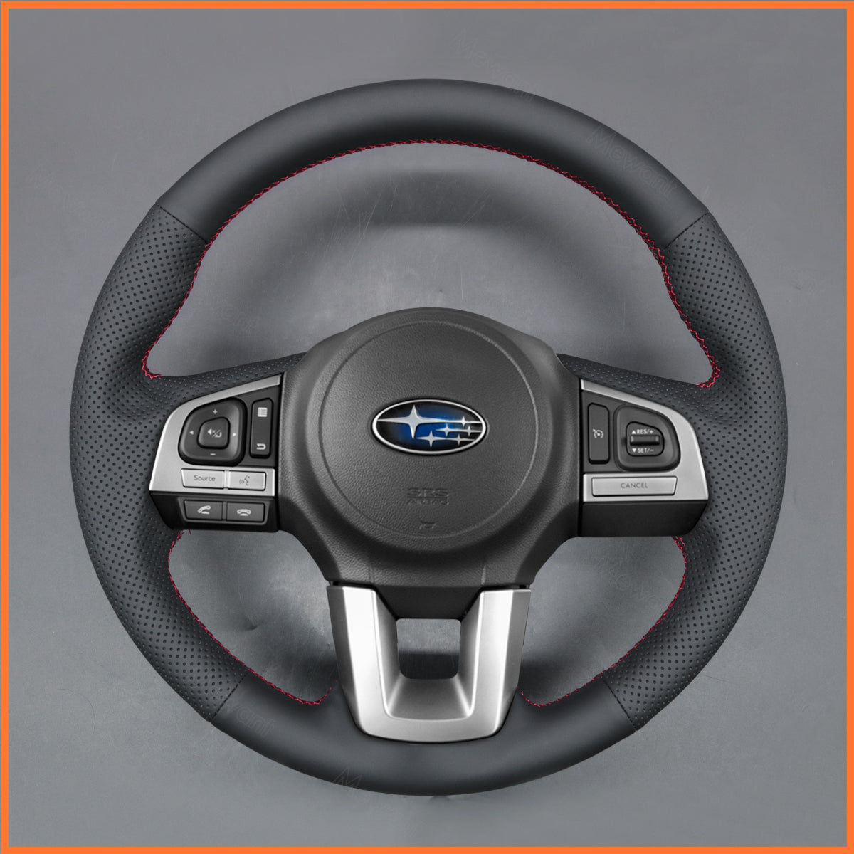 MEWANT Steering Wheel Cover for Subaru Legacy 2015-2017 Subaru Outback 2015-2017 Subaru XV (Crosstrek) 2016-2017 Subaru Forester 2017-2018