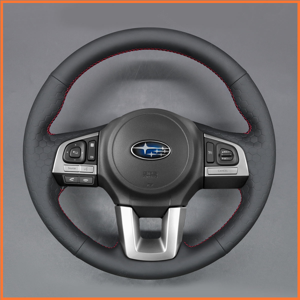 MEWANT Steering Wheel Cover for Subaru Legacy 2015-2017 Subaru Outback 2015-2017 Subaru XV (Crosstrek) 2016-2017 Subaru Forester 2017-2018