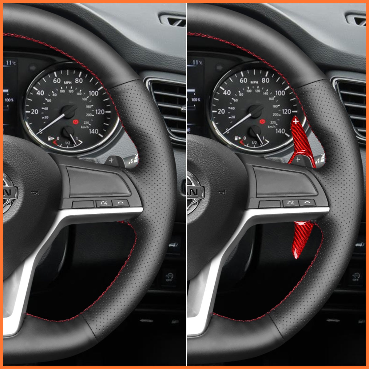 Shift paddles for Nissan Qashqai II(J11) 2017-2021 /