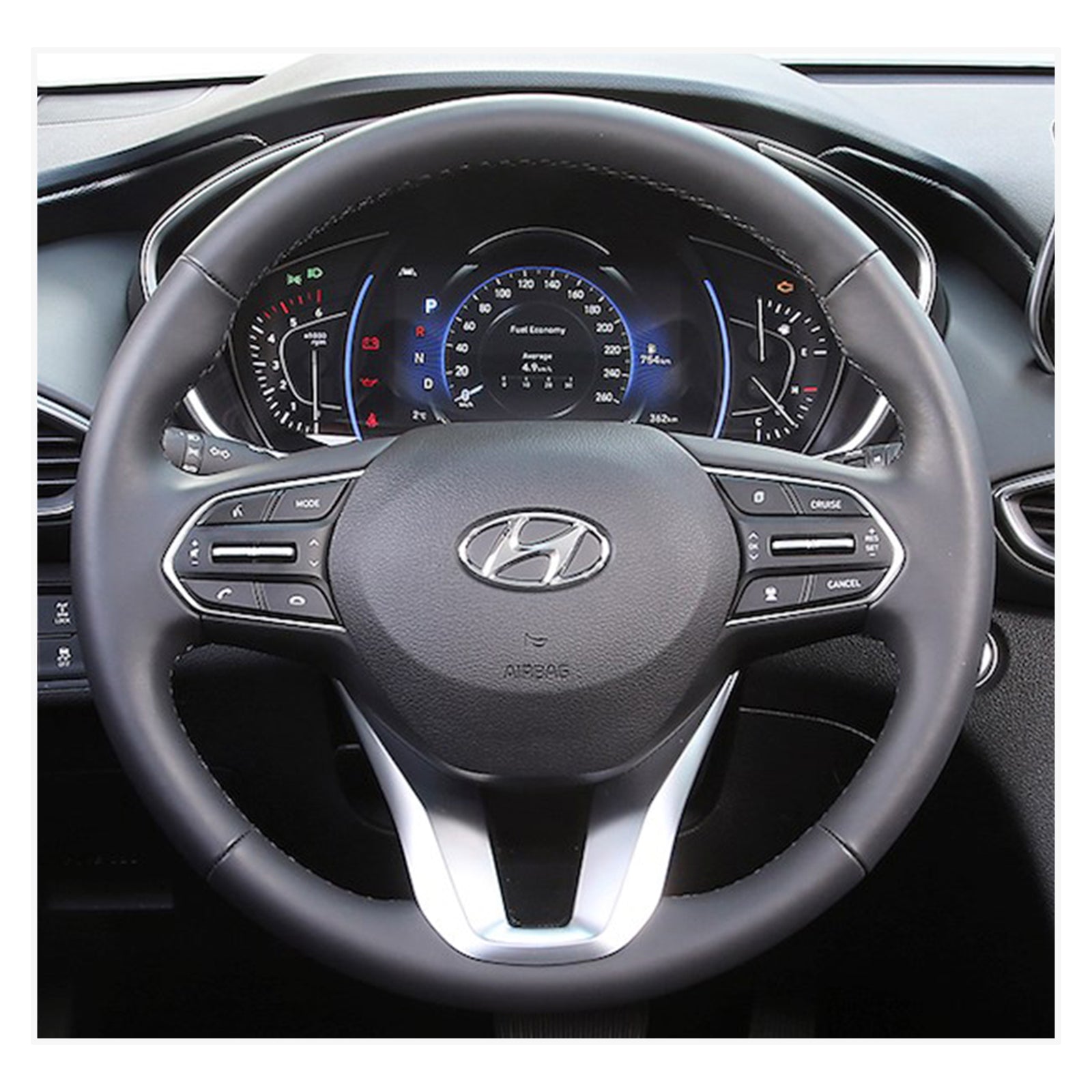 MEWANT Steering Wheel Cover for Hyundai Santa Fe IV 2018-2023