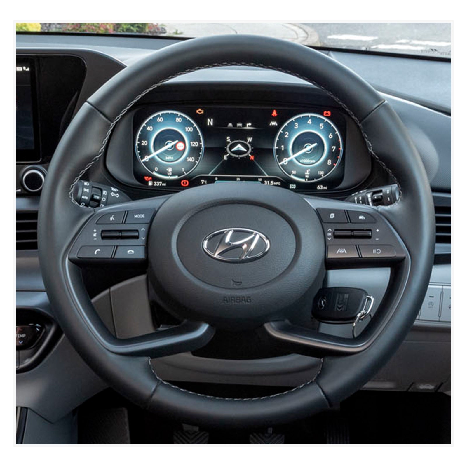 MEWANT steering wheel cover for Hyundai i20 III 2020-2023 / Bayon 2021-2024