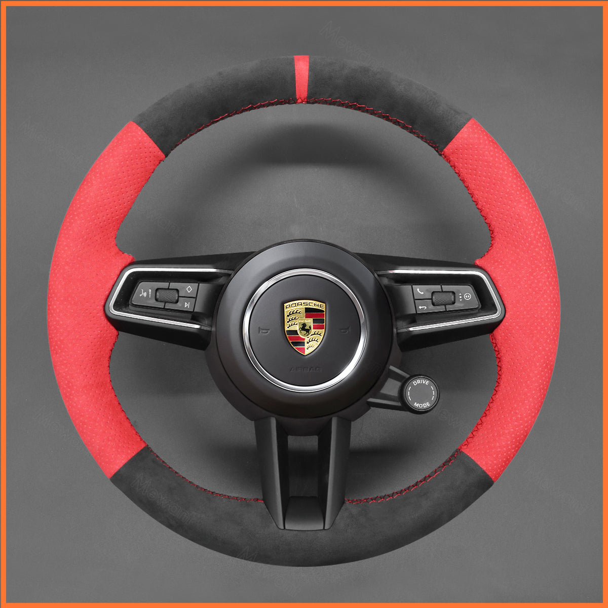 MEWANT Steering Wheel Cover for Macan 2021-2022 / Panamera 2020-2022 / Taycan 2020-2022