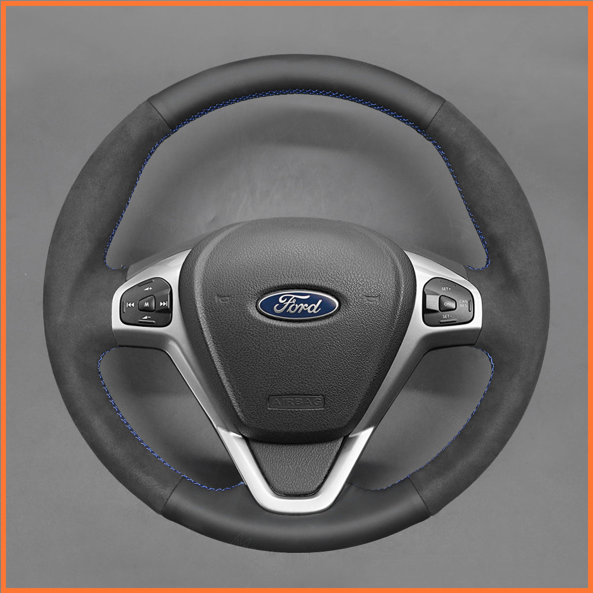 Steering wheel cover for Ford Fiesta VI / Ecosport / B-MAX / Ka (Ka+) / Tourneo Courier / Transit Courier