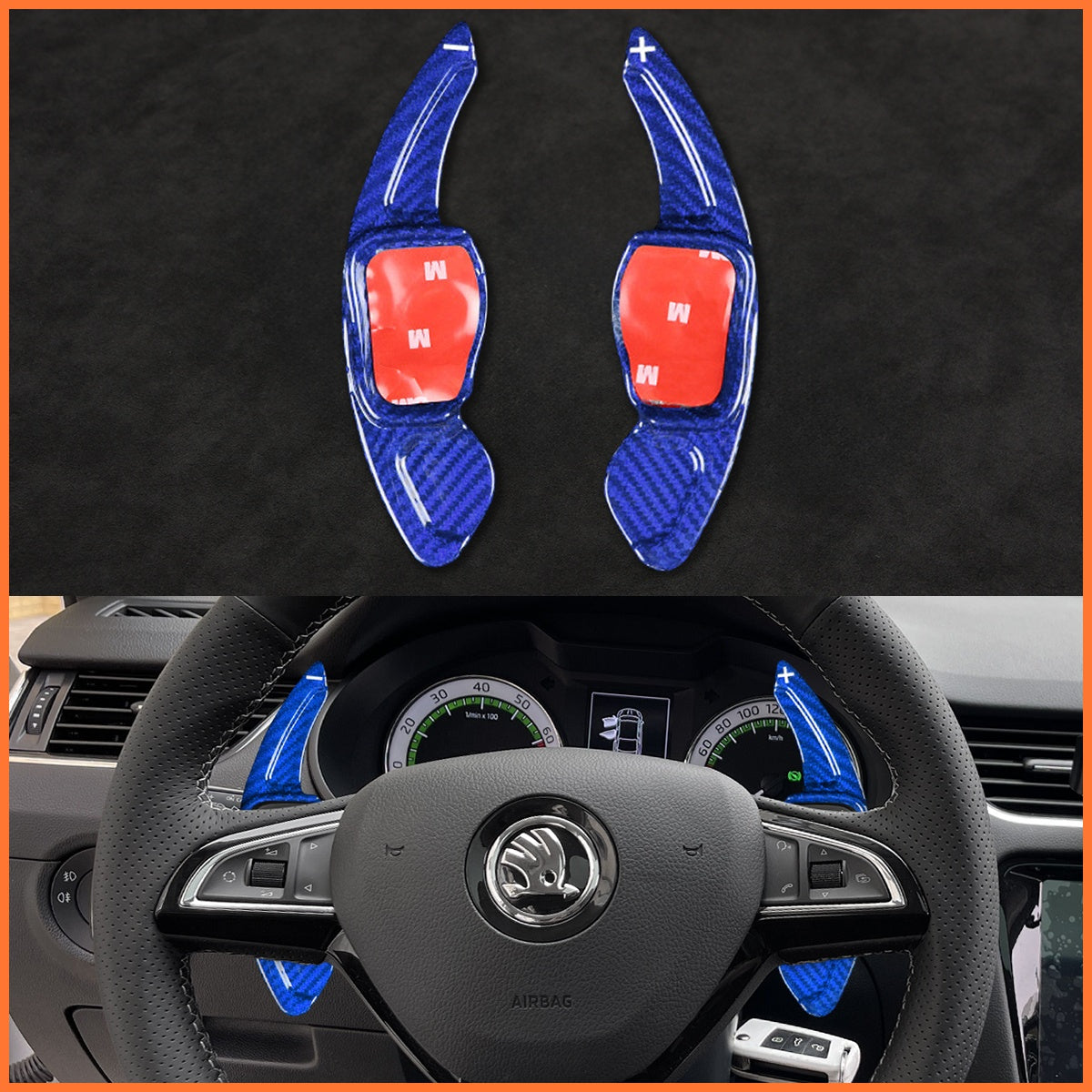 Paddle shifters for Skoda Citigo Fabia Karoq Rapid Roomster Octavia Superb Yeti Kodiaq Scala 2013-2019