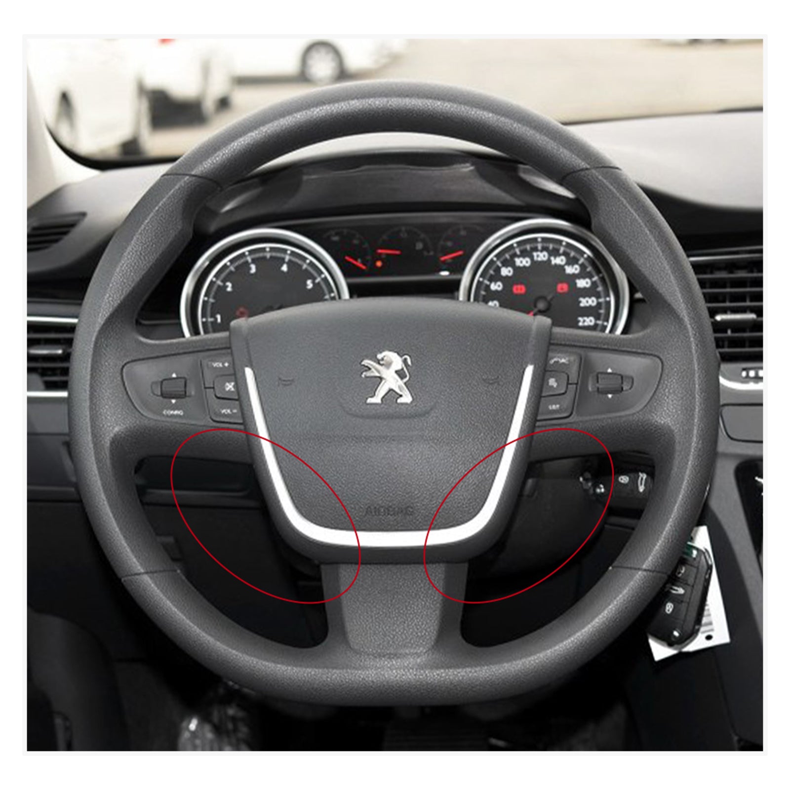 MEWANT steering wheel cover for Peugeot 508 2011-2018 / 508 SW 2011-2018