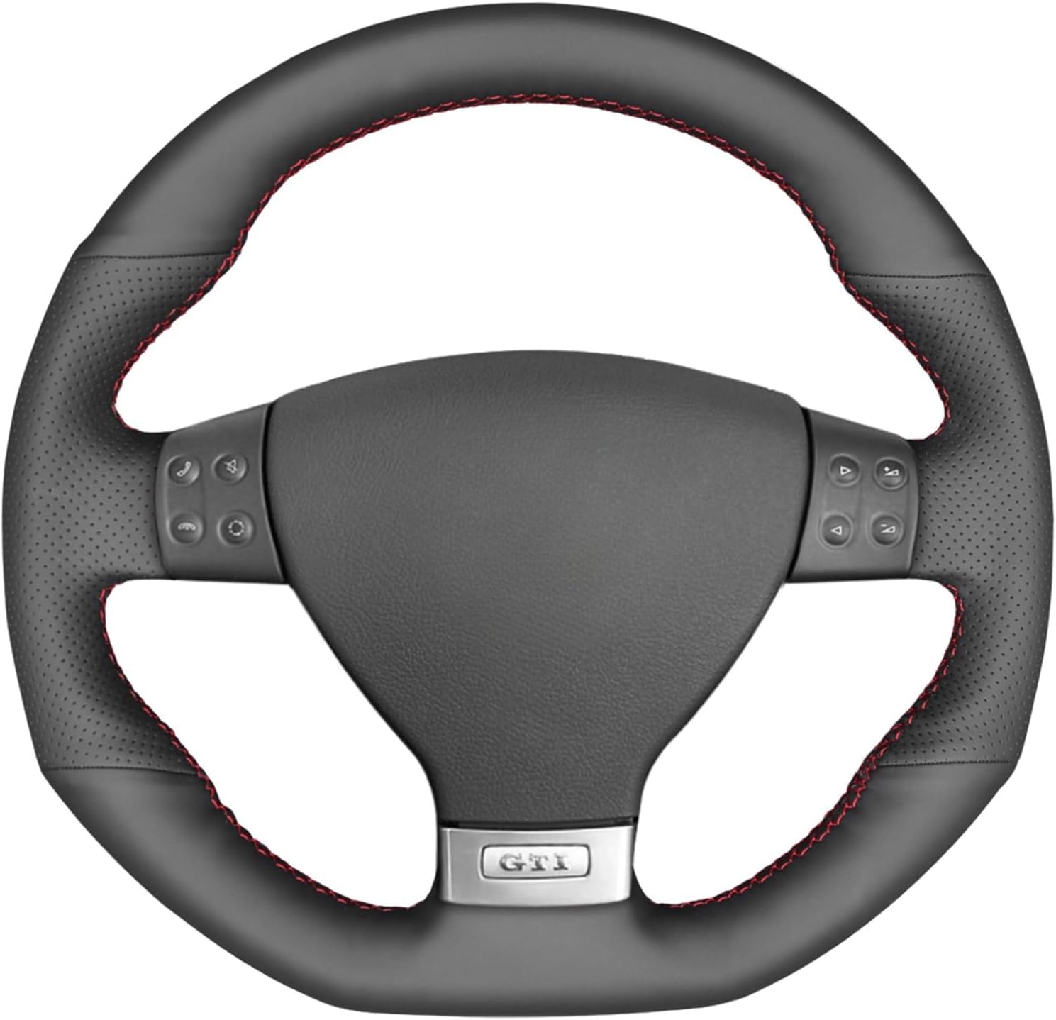 MEWANT Steering Wheel Cover for Golf GTI 5 (V) Golf R32 Scirocco Passat Variant (R-Line) Tiguan (R-Line)