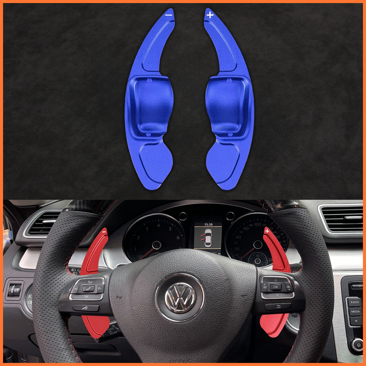 Paddle shifters for Skoda Citigo Fabia Karoq Rapid Roomster Octavia Superb Yeti Kodiaq Scala 2013-2019