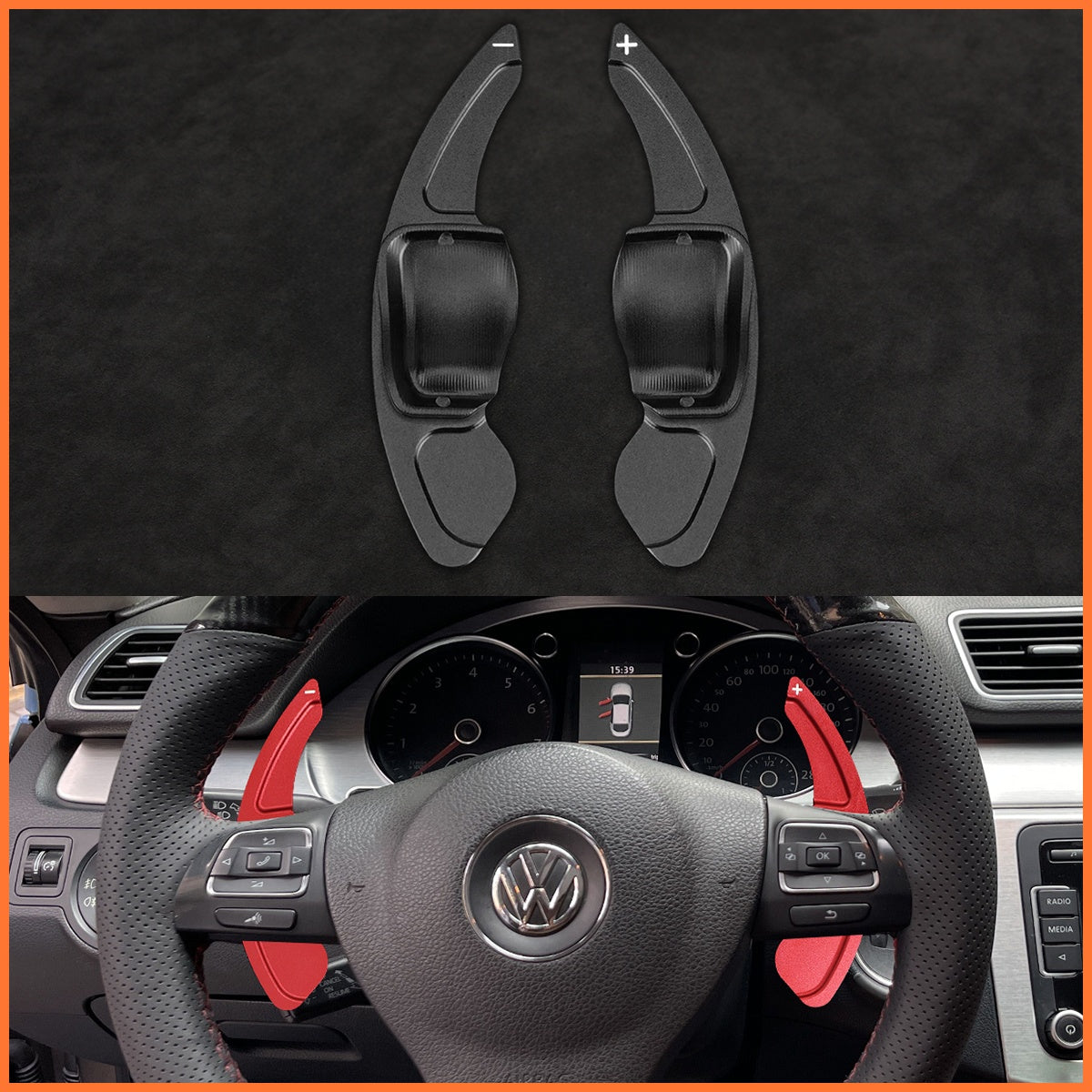 Paddle shifters for Skoda Citigo Fabia Karoq Rapid Roomster Octavia Superb Yeti Kodiaq Scala 2013-2019