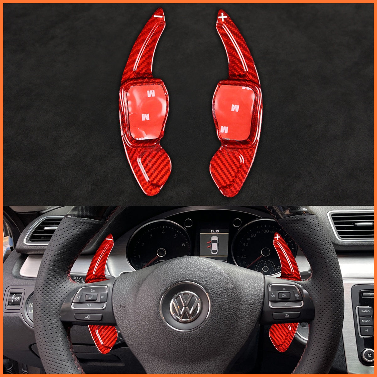 Paddle shifters for Skoda Citigo Fabia Karoq Rapid Roomster Octavia Superb Yeti Kodiaq Scala 2013-2019