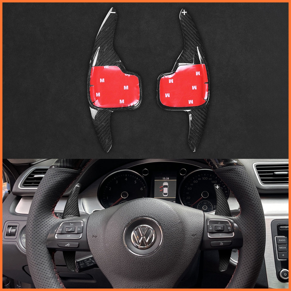 Paddle shifters for Skoda Citigo Fabia Karoq Rapid Roomster Octavia Superb Yeti Kodiaq Scala 2013-2019