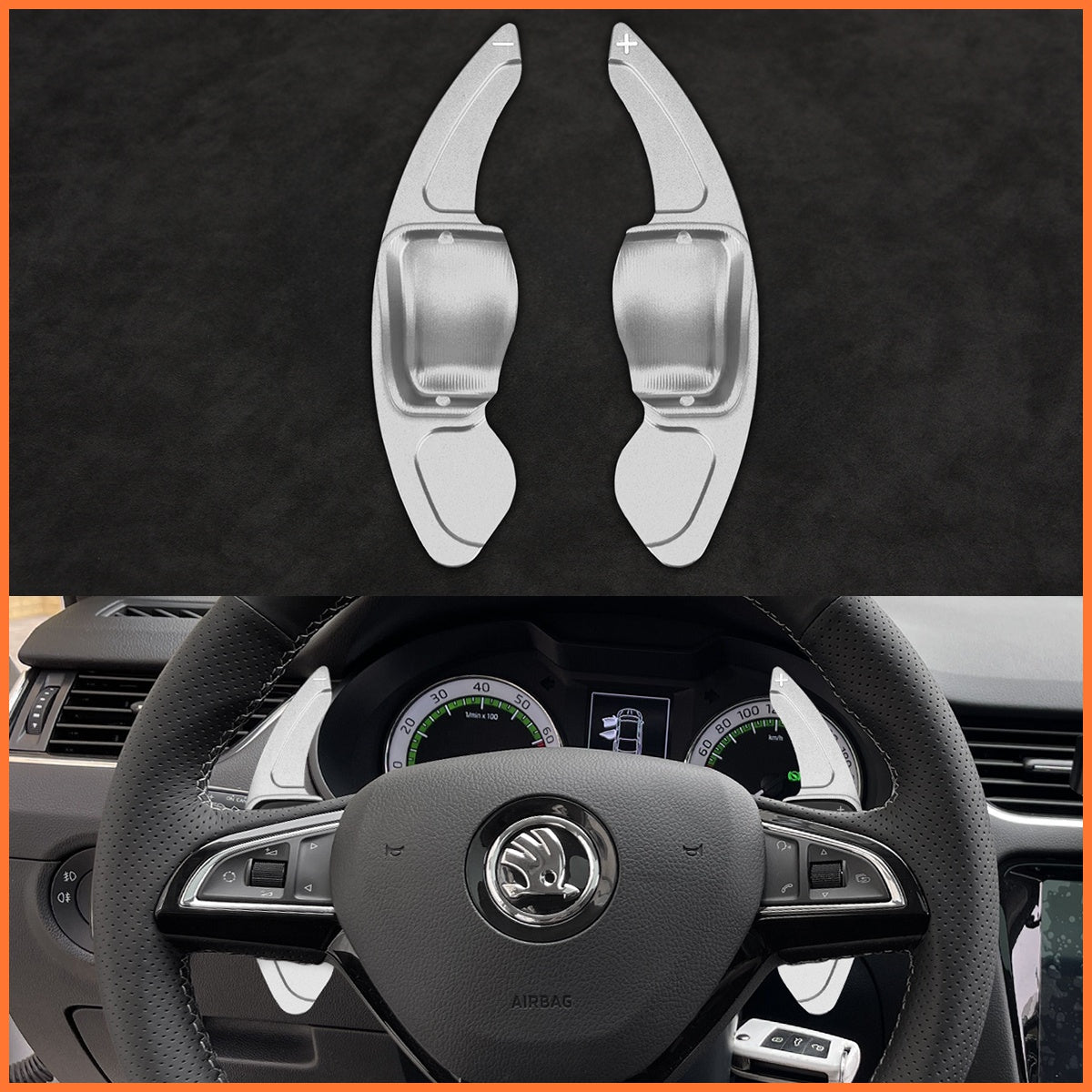 Paddle shifters for Skoda Citigo Fabia Karoq Rapid Roomster Octavia Superb Yeti Kodiaq Scala 2013-2019