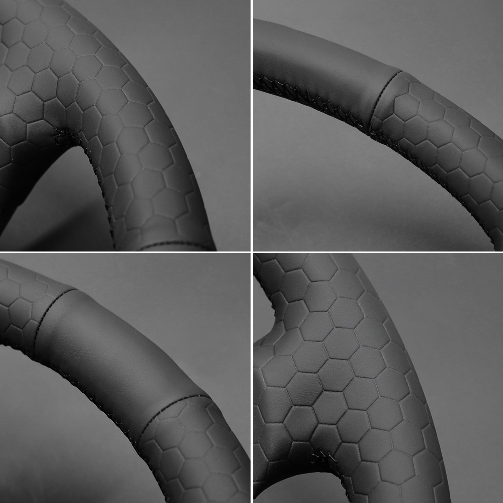 MEWANT Steering Wheel Cover for Benz W639 Viano Vito Hand Sewing Black Artificial Leather Microfiber Leather Car Steering Wheel Cover