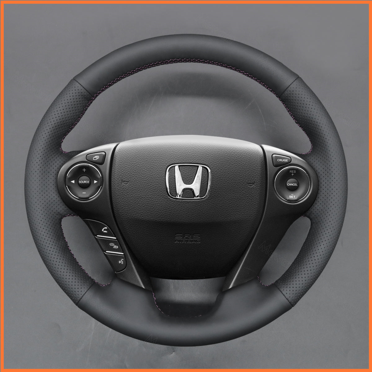 MEWANT Steering Wheel Cover for Honda Accord 9 2013-2017 / Pilot 2016-2018 / Crosstour 2013-2015 Pilot 2019