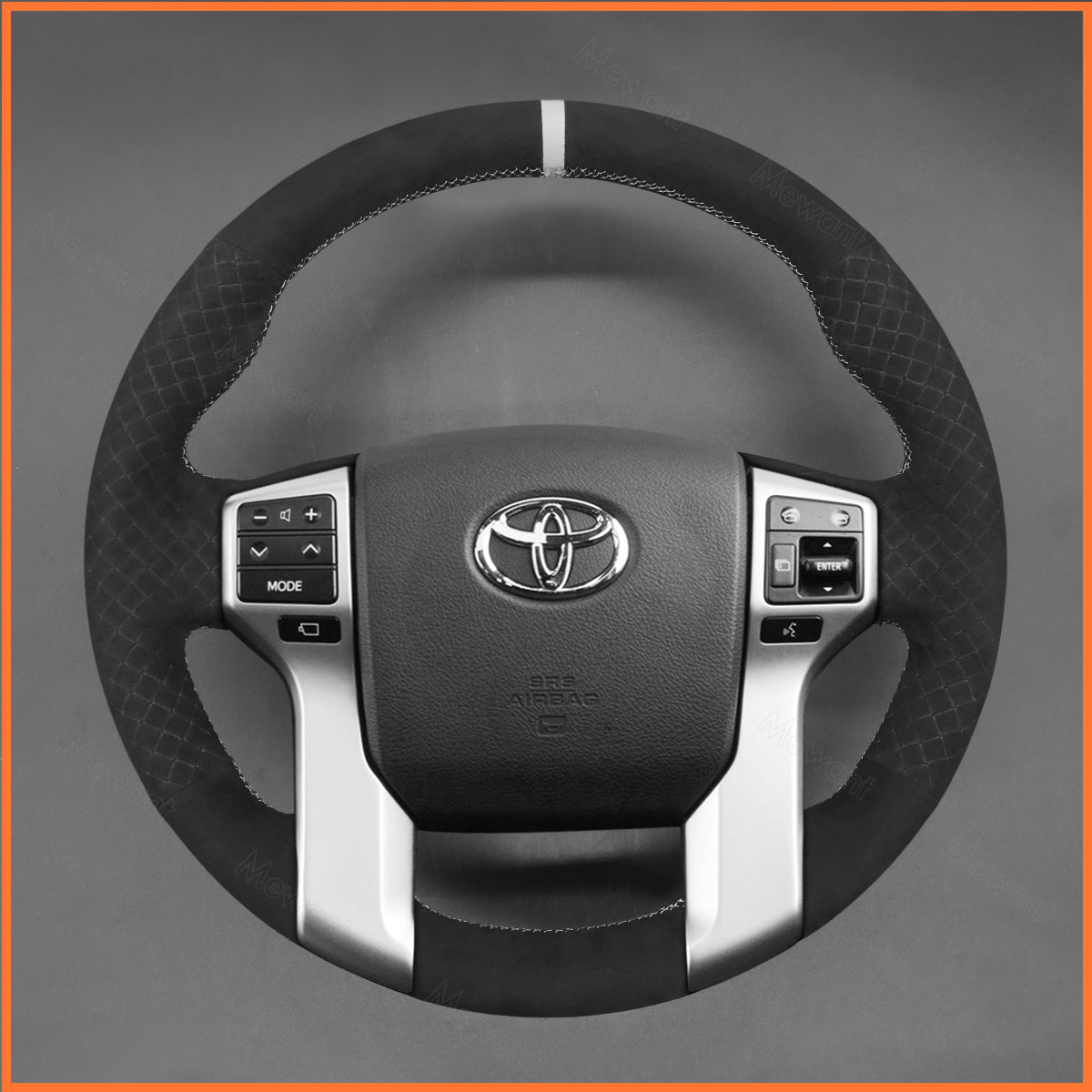 MEWANT Steering Wheel Cover for Toyota 4-Runner 2015-2022 / Land Cruiser 150 Series (J150) 2010-2017 / Sequoia 2014-2020 / Tacoma 2019-2024 / Tundra 2014-2022