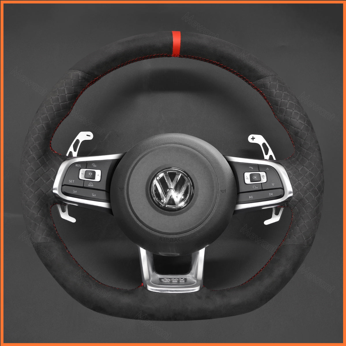 MEWANT Lenkradbezug für Volkswagen VW Golf Jetta Polo Scirocco Arteon Passat Tiguan T-Roc(