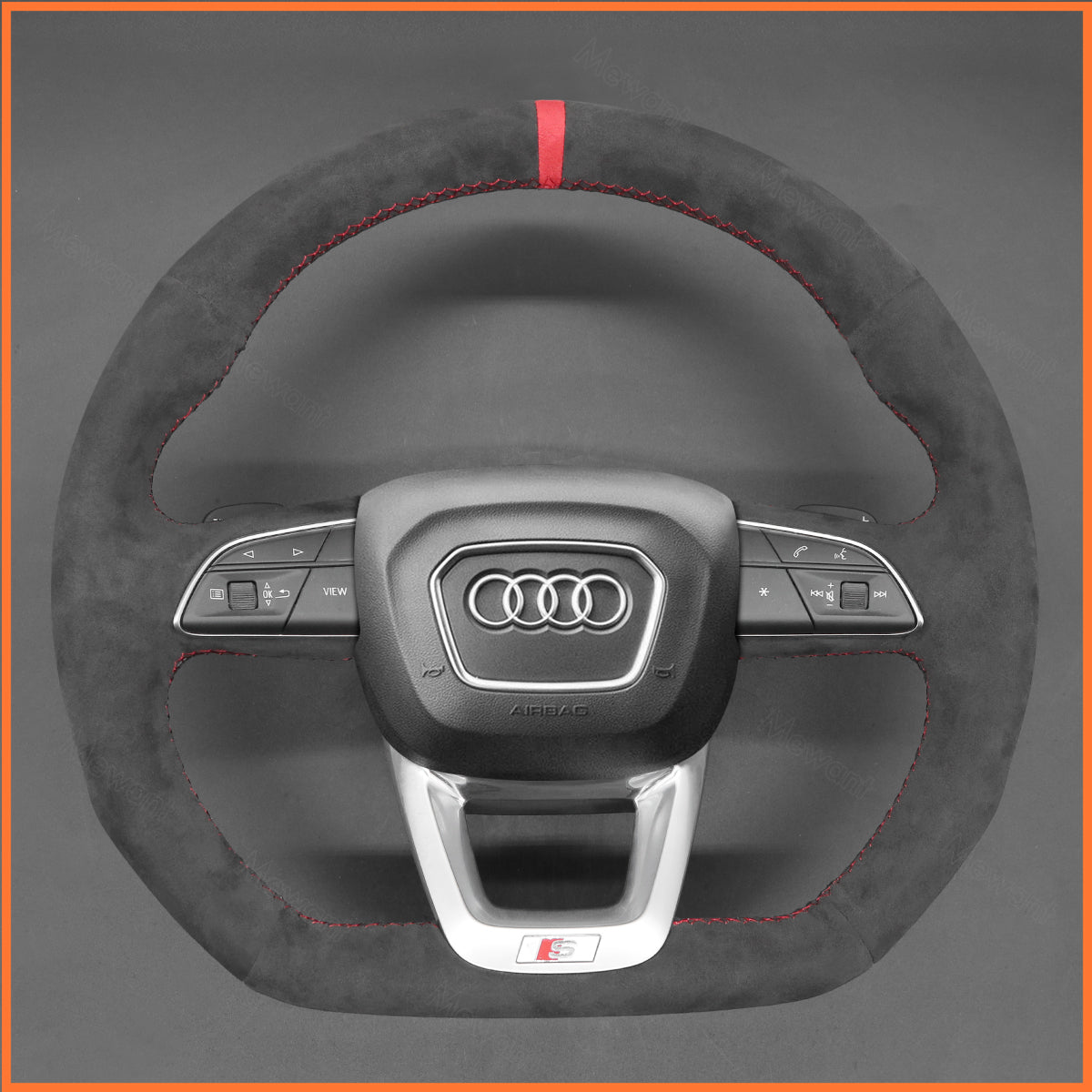 MEWANT Steering Wheel Cover for Audi Q3 (F3) RS Q5 SQ5 Q7 SQ7 Q8 SQ8 RS Q8