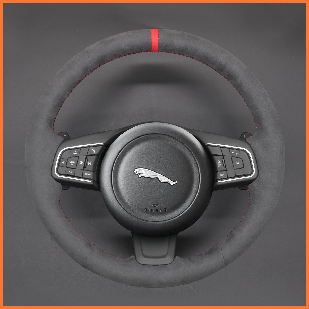 MEWANT Lenkradbezug für Jaguar E-Pace (X540) 2018-2021 / F-Pace (X761) 2016-2021 / XE (X760) 2015-2019 / XF (X260) 2015-2020 / XF Sportbrake (X260) 2017-2020