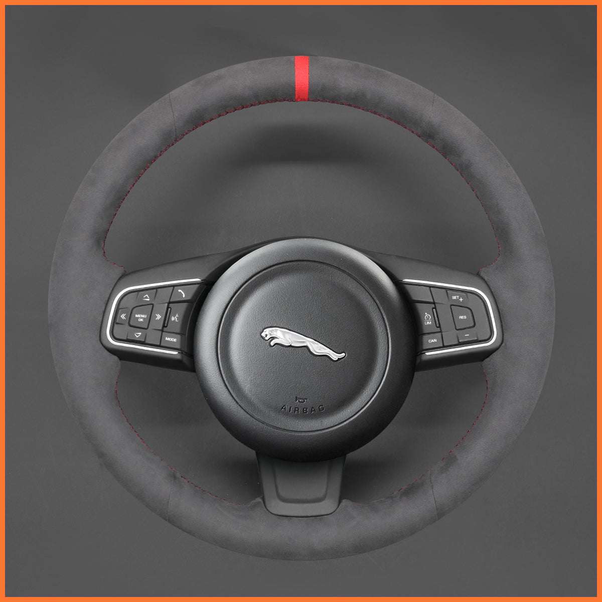 MEWANT Lenkradbezug für Jaguar E-Pace (X540) 2018-2021 / F-Pace (X761) 2016-2021 / XE (X760) 2015-2019 / XF (X260) 2015-2020 / XF Sportbrake (X260) 2017-2020