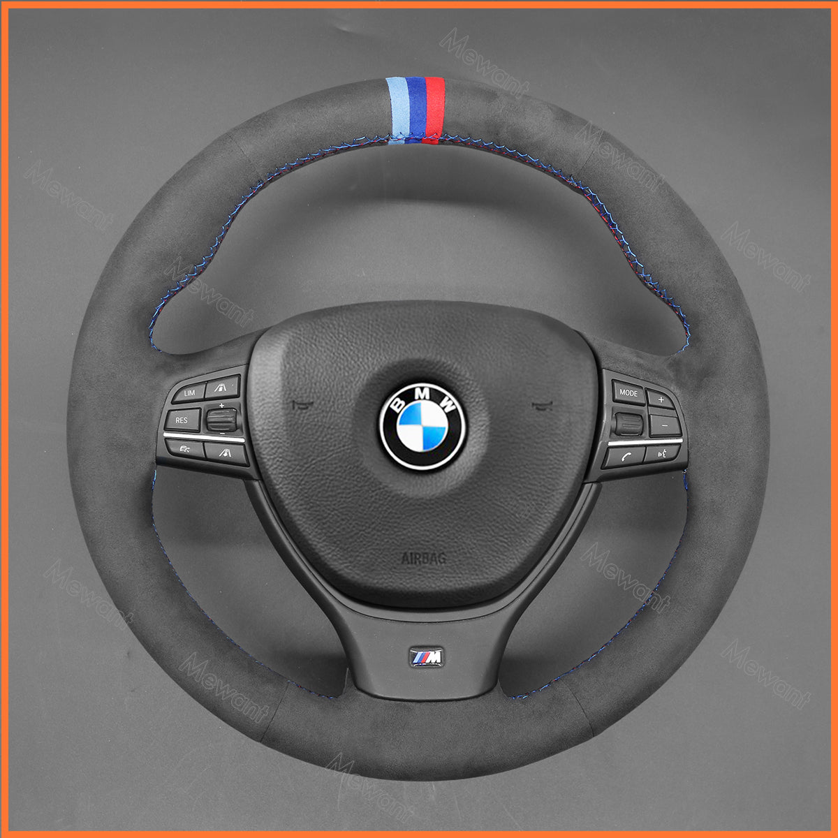 MEWANT steering wheel cover for BMW 5 Series M Sport F10 F11 F07 F12 F13 F06 F01 F10
