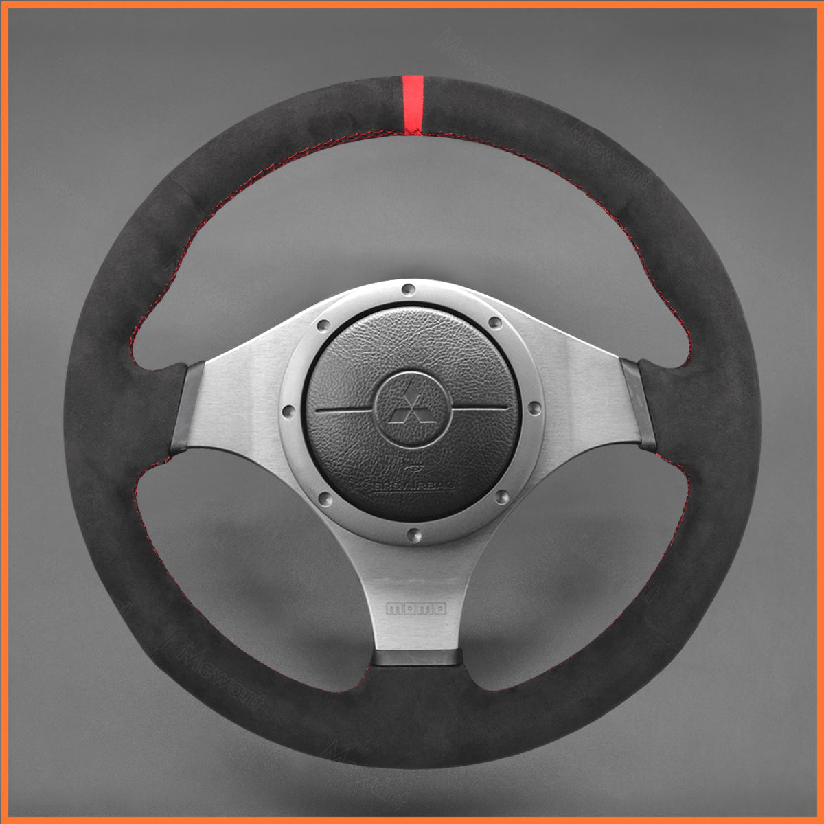 MEWANT Steering Wheel Cover for Mitsubishi Lancer Evolution 7 VII 2001-2002 / Lancer Evolution 8 VIII 2003-2004 / Lancer Evolution 9 IX 2005-2007