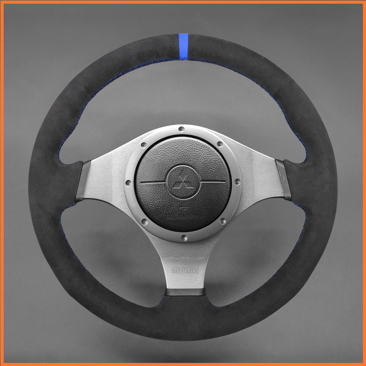 MEWANT Steering Wheel Cover for Mitsubishi Lancer Evolution 7 VII 2001-2002 / Lancer Evolution 8 VIII 2003-2004 / Lancer Evolution 9 IX 2005-2007