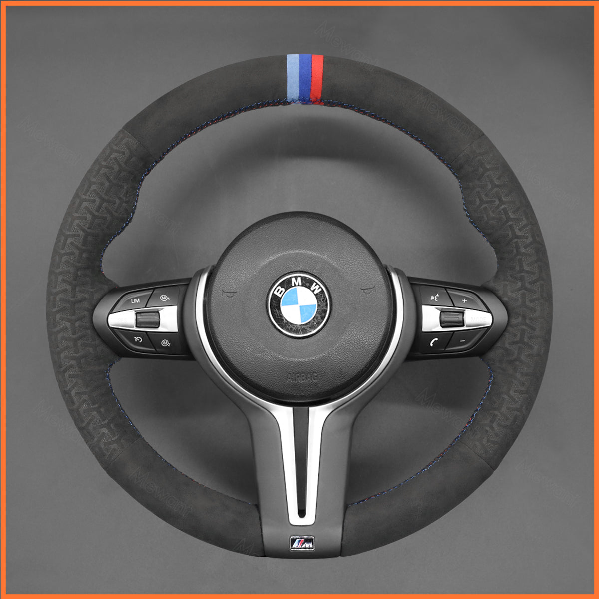 MEWANT steering wheel cover for BMW M2 M3 M4 M5 M6 X5 X6