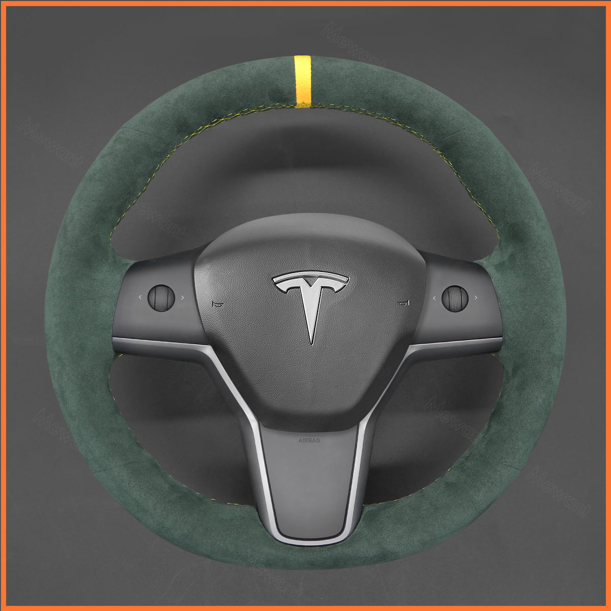 MEWANT Steering Wheel Cover for Tesla Model 3 2019-2023 / Model Y 2021-2023