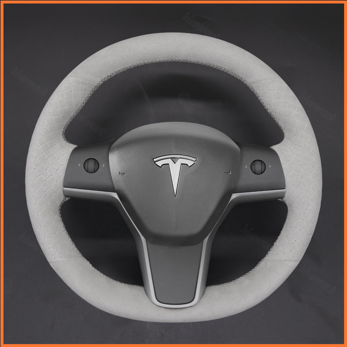 MEWANT Steering Wheel Cover for Tesla Model 3 2019-2023 / Model Y 2021-2023