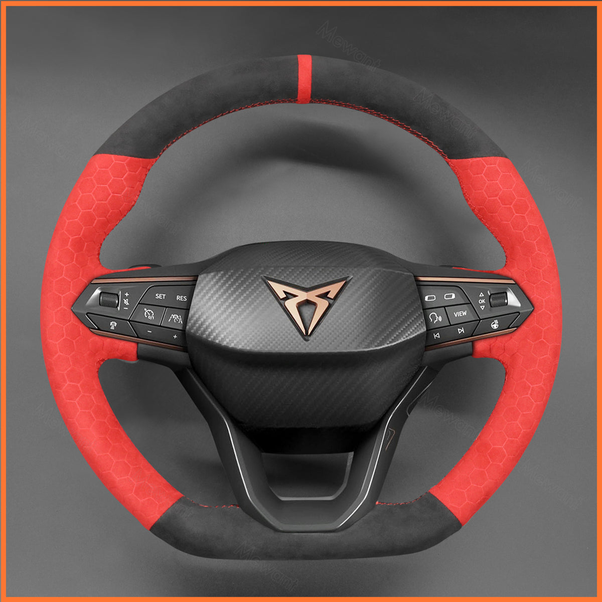 MEWANT Steering Wheel Cover for SEAT Leon IV 2020-2022 / Ibiza 6F 2021-2022 / Ateca 2020-2022 / Arona 2021-2022 / Tarraco 2020-2022