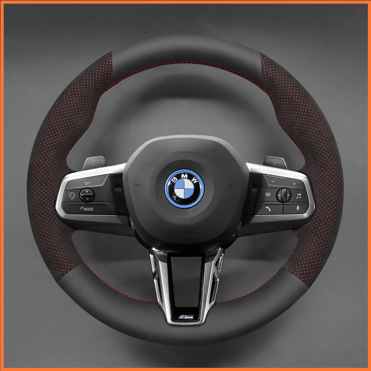 MEWANT Steering Wheel Cover for BMW 2 Series U06 X1 U11 iX1 iX2 X1 X2
