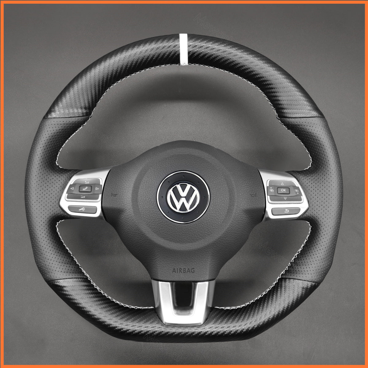 MEWANT Lenkradbezug für VW Golf 6 (VI) GTI Polo GTI Polo (R-Line) Scirocco CCTiguan