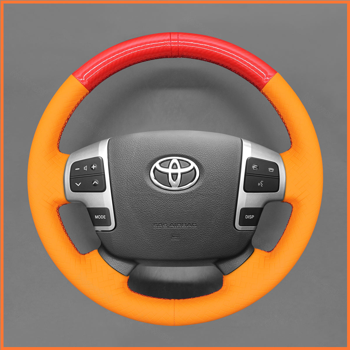 MEWANT Steering Wheel Cover for Toyota Land Cruiser 200 Series Land Cruiser 70 Series Tundra Sequoia HiAce 2014-2018