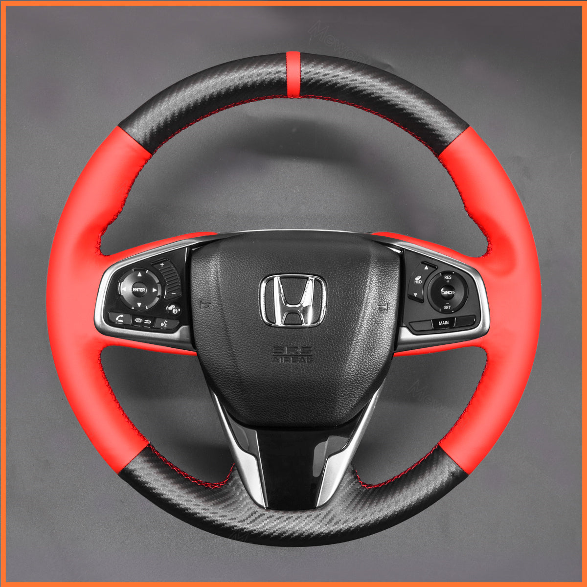 MEWANT Steering Wheel Cover for Honda Civic 10 2017-2020 / CR-V CRV 2018-2020