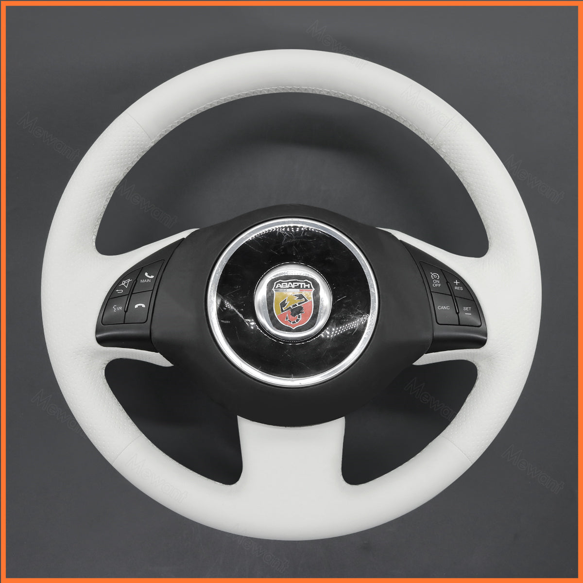 MEWANT steering wheel cover for Fiat 500 2007-2015 / Fiat 500e 2014-2018 / Fiat 500C 2014-2017