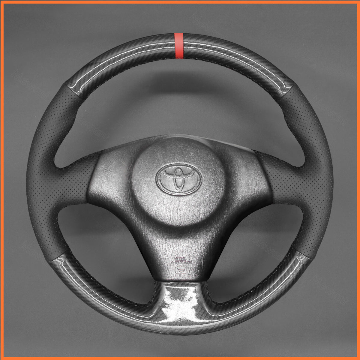 MEWANT Steering Wheel Cover for Toyota RAV4 / Celica / Matrix / MR2 / Supra / Voltz 2002-2004 / Caldina 1997-2002 / MR-S 1999-2007 / Corolla (US) 2003-2008