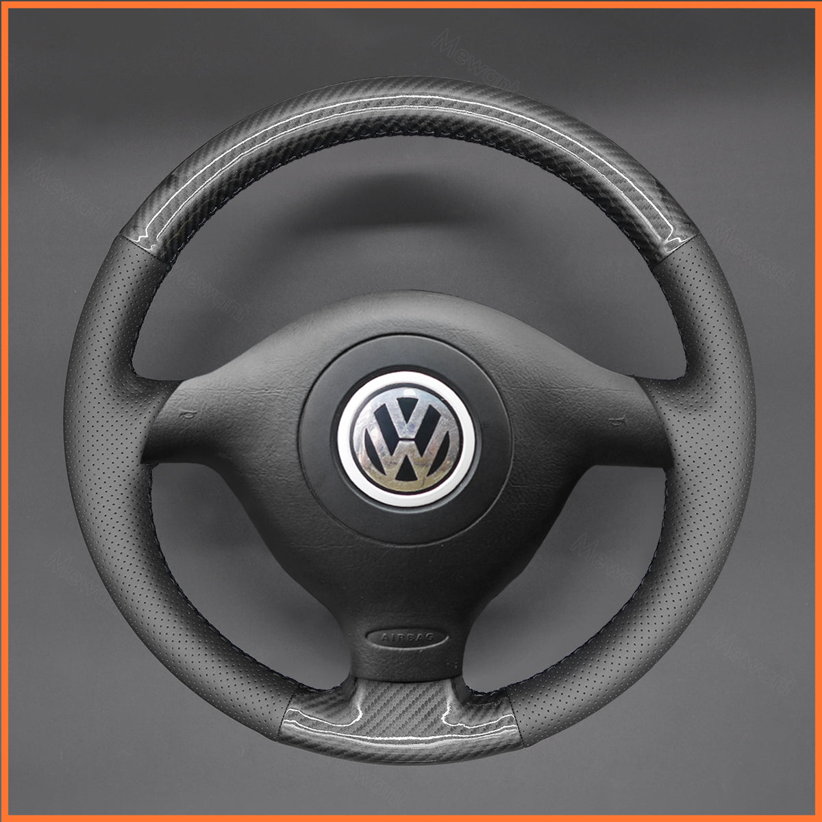 MEWANT steering wheel cover for VW Golf 4 Passat B5 Variant Polo Bora Sharan