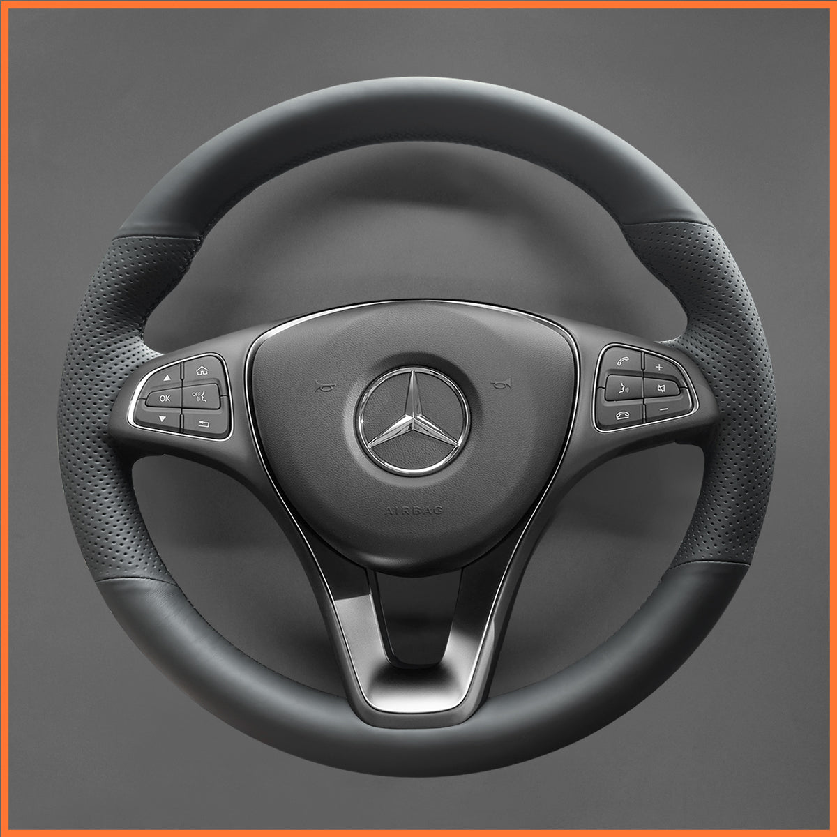 MEWANT Lenkradbezug für Benz W176 W213 W246 W205 C117 C218 EQV W447 W166 X156 X253 C253 W166 C292 W470 - Mewant.de