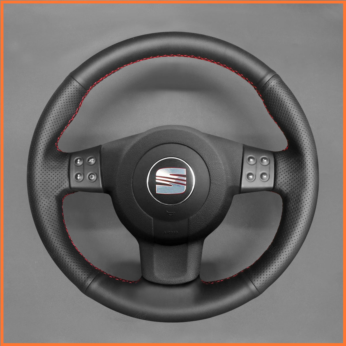 MEWANT Lenkradbezug für Seat Leon (MK2 1P) 2005-2009 / Ibiza (6L) 2005-2009 / Altea 2004-2009 / Altea XL 2007-2009 / Toledo 2004-2008