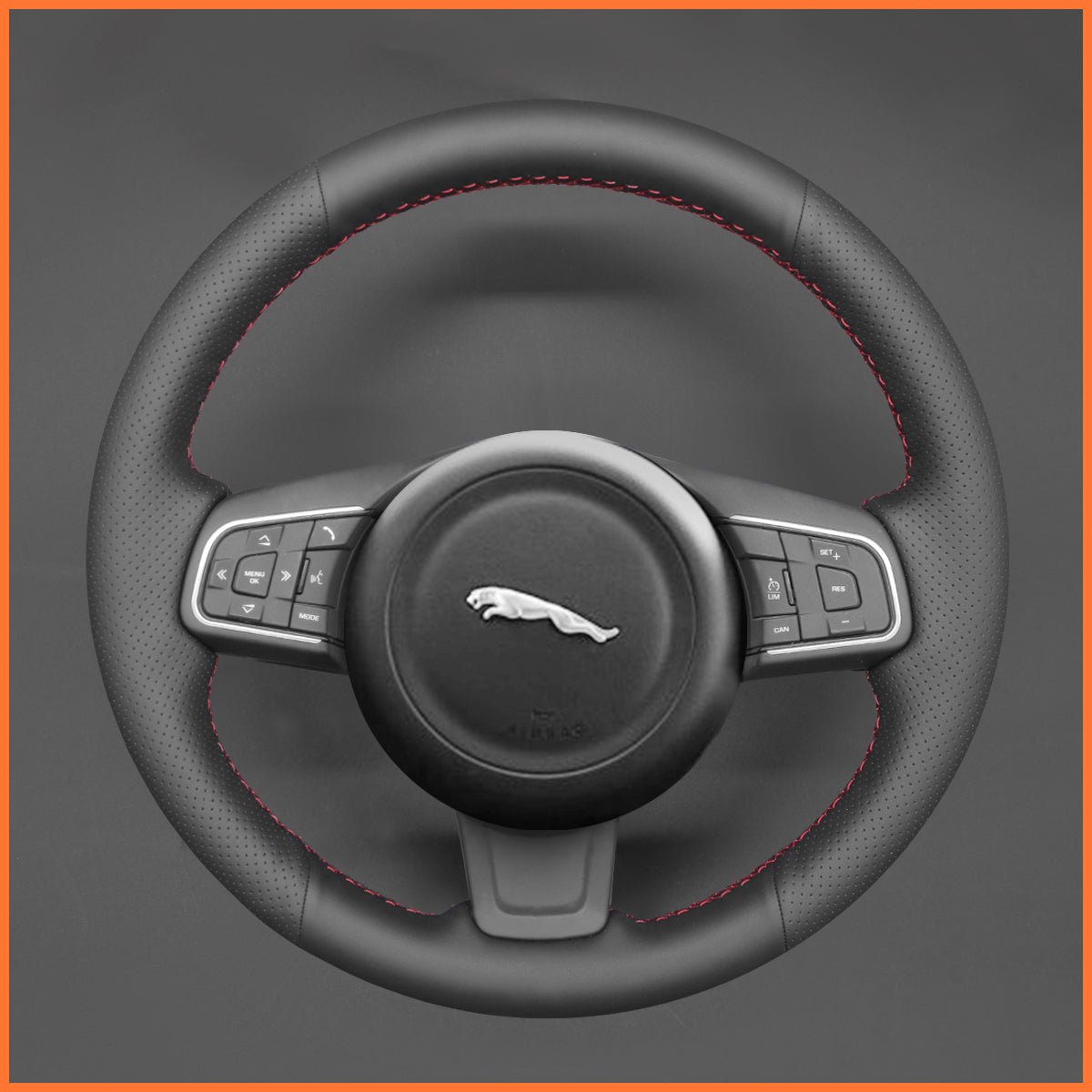 MEWANT Lenkradbezug für Jaguar E-Pace (X540) 2018-2021 / F-Pace (X761) 2016-2021 / XE (X760) 2015-2019 / XF (X260) 2015-2020 / XF Sportbrake (X260) 2017-2020