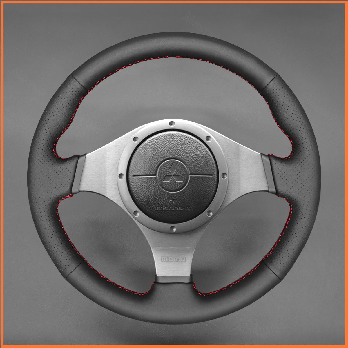MEWANT Steering Wheel Cover for Mitsubishi Lancer Evolution 7 VII 2001-2002 / Lancer Evolution 8 VIII 2003-2004 / Lancer Evolution 9 IX 2005-2007