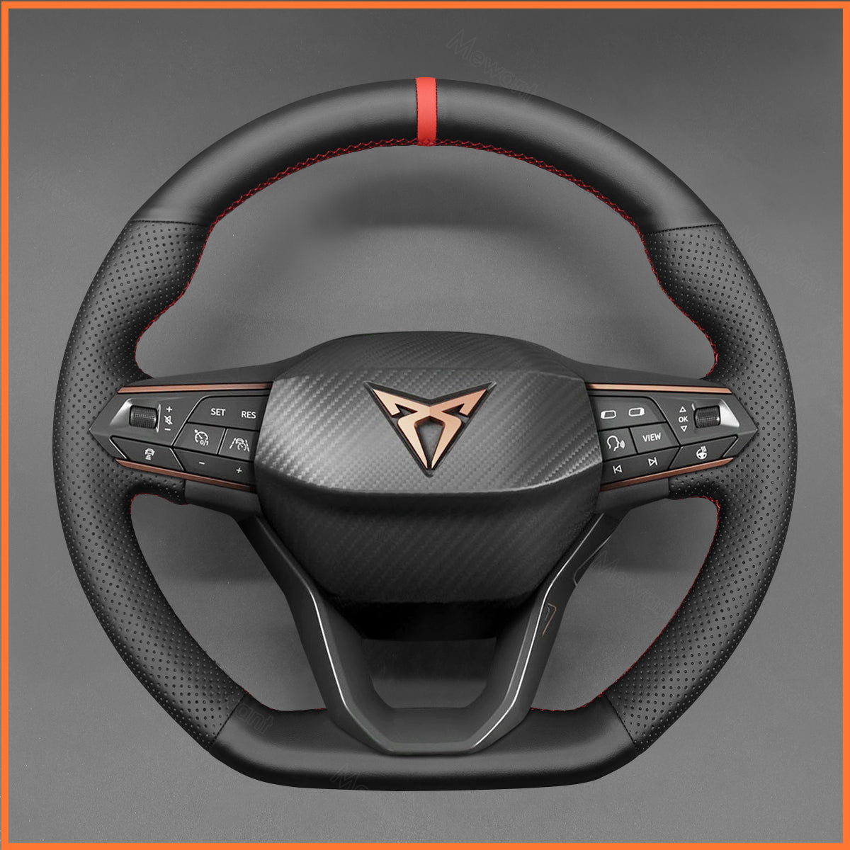 MEWANT Steering Wheel Cover for SEAT Leon IV 2020-2022 / Ibiza 6F 2021-2022 / Ateca 2020-2022 / Arona 2021-2022 / Tarraco 2020-2022