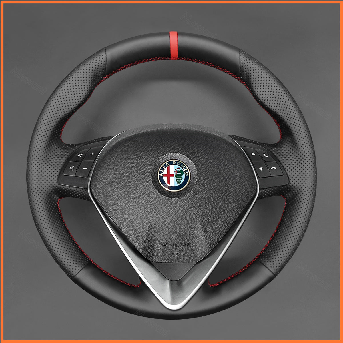 MEWANT Lenkradbezug für Alfa Romeo Giulietta 2014-2021 / MiTo 2014-2019 per Hand Nähen Lenkradschoner
