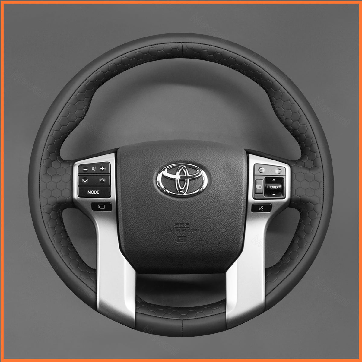 MEWANT Steering Wheel Cover for Toyota 4-Runner 2015-2022 / Land Cruiser 150 Series (J150) 2010-2017 / Sequoia 2014-2020 / Tacoma 2019-2024 / Tundra 2014-2022