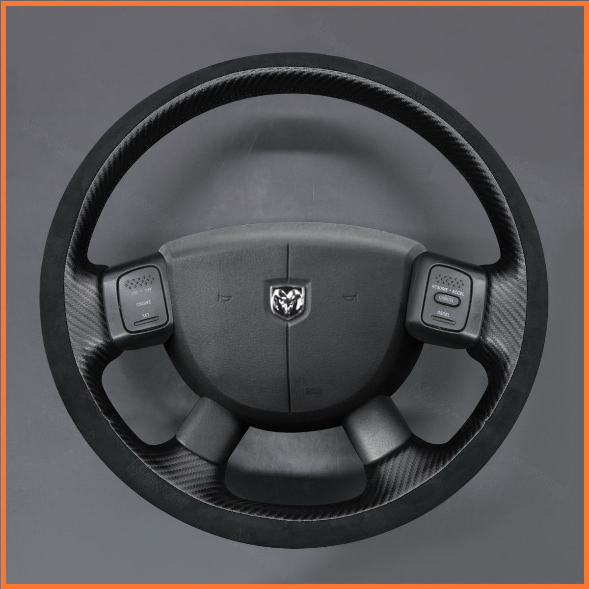MEWANT Steering Wheel Cover for Dodge Ram 1500 2500 3500 2004-2008 Dodge Ram SRT-10 2004-2006