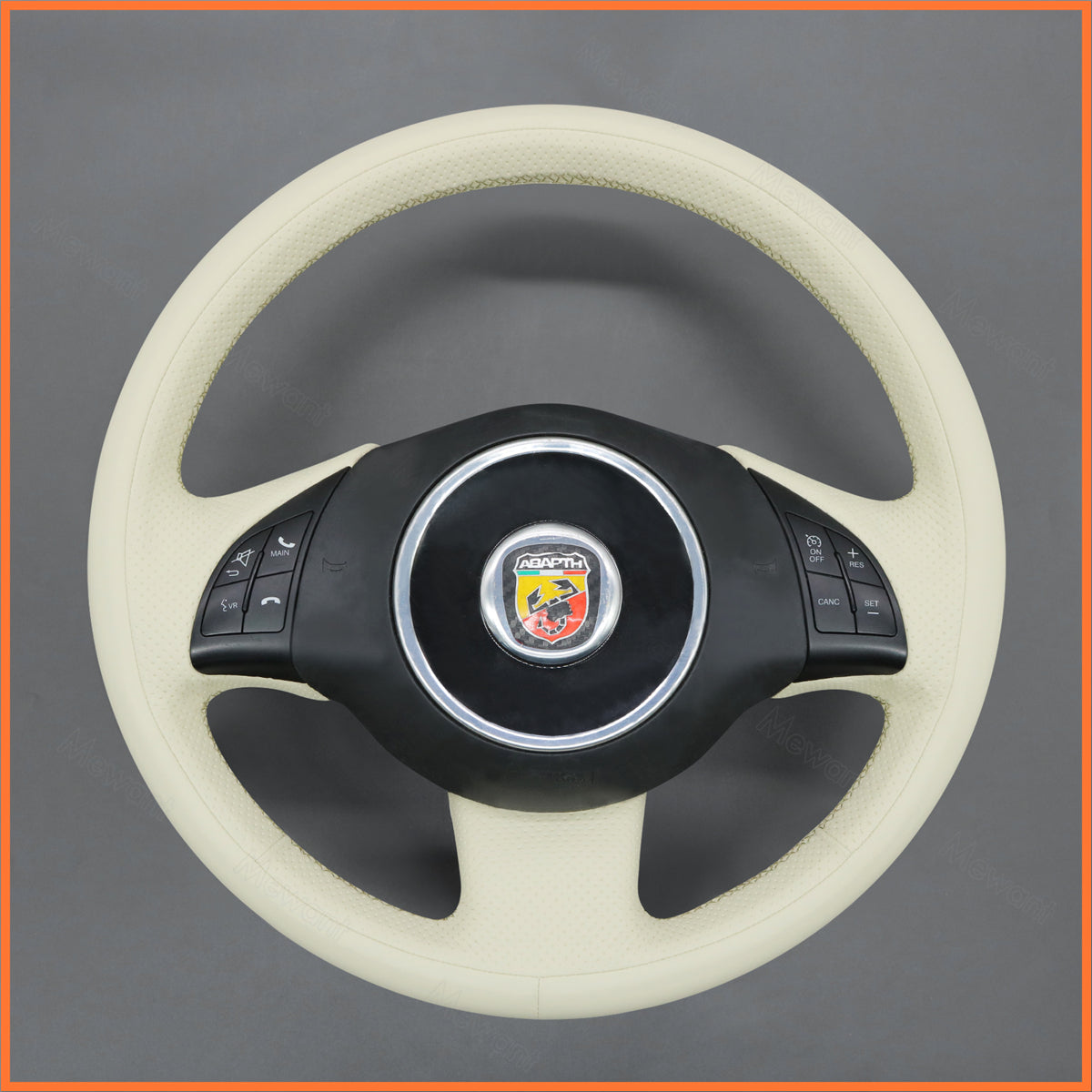 MEWANT Lenkradbezug für Fiat 500 2007-2015 / Fiat 500e 2014-2018 / Fiat 500C 2014-2017 - Mewant.de