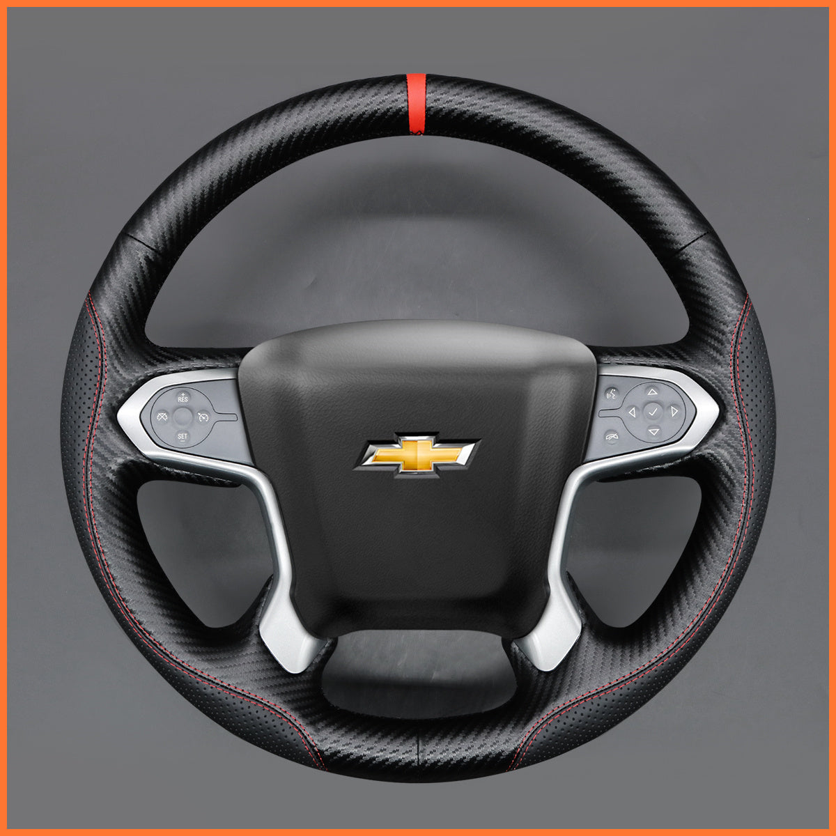 MEWANT Lenkradbezug für Chevrolet (Chevy) Silverado 2014-2019 / Suburban 2015-2019 / Tahoe 2014-2018 - Mewant.de